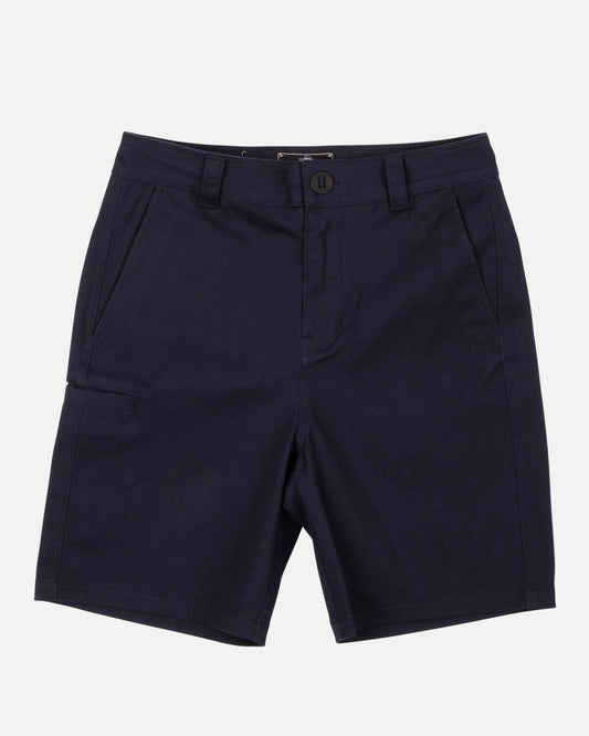 Front view of the Deckhand Boys Chino Short - Navy. 