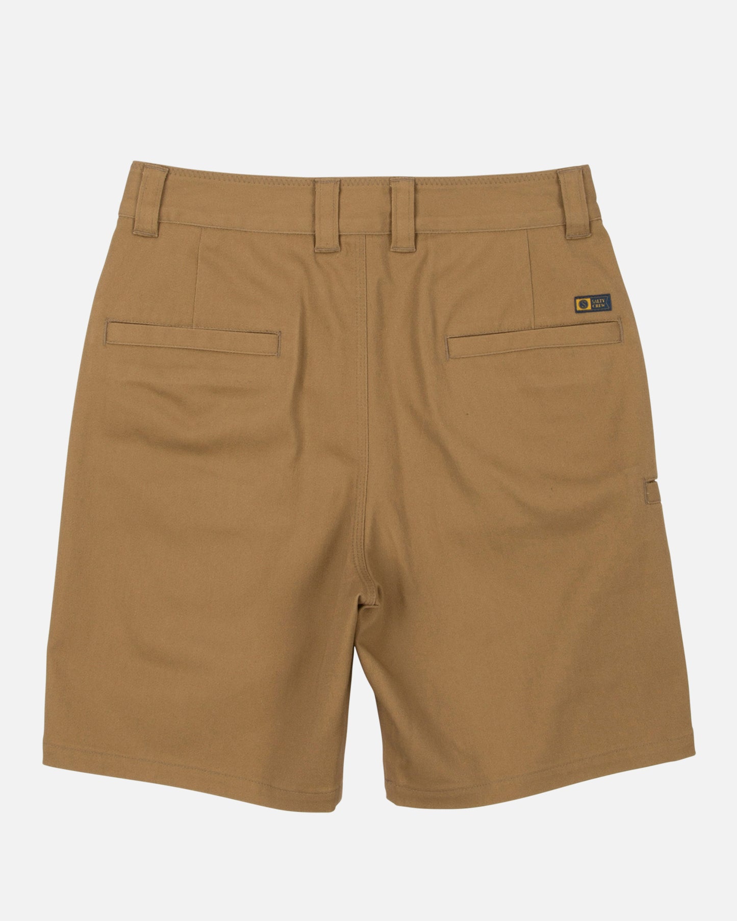 Back view of the Deckhand Boys Chino Short - Workwear Brown. 