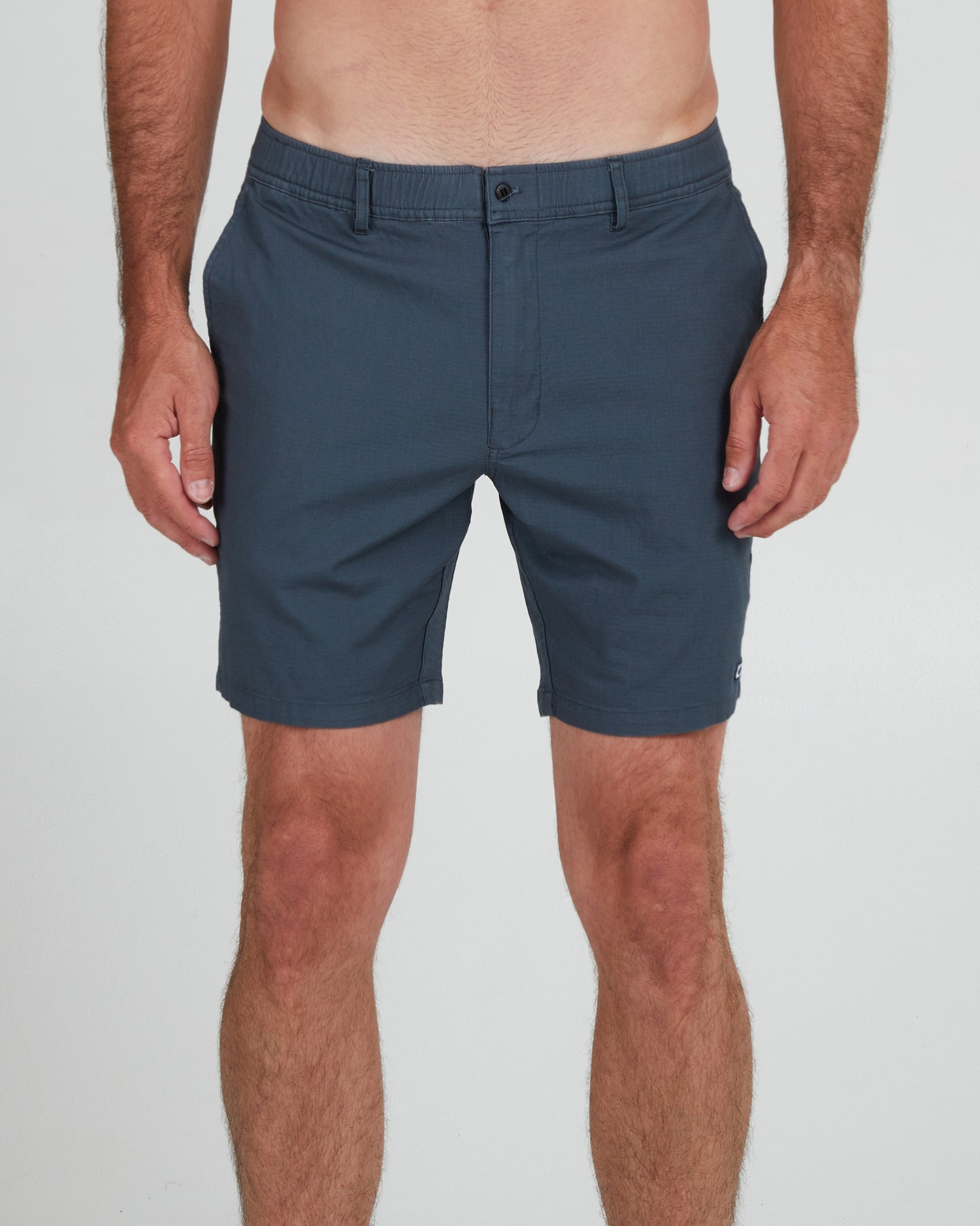 On body front of the Coastline Dark Slate Ripstop Short