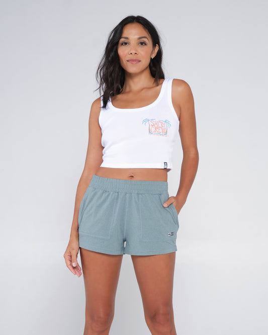 front full body view of Thrill Seekers Atlantic Green Short
