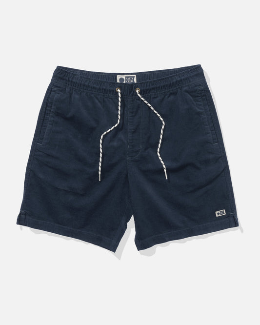 Front view of the Kahuna Cord 19" Walkshort - Bluefin. 