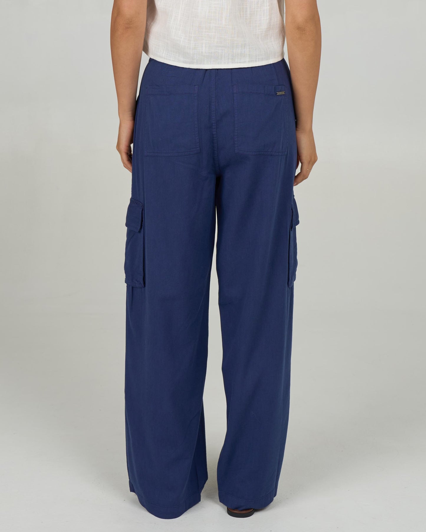 Back view of the Driftwood Pant - Bright Navy. 