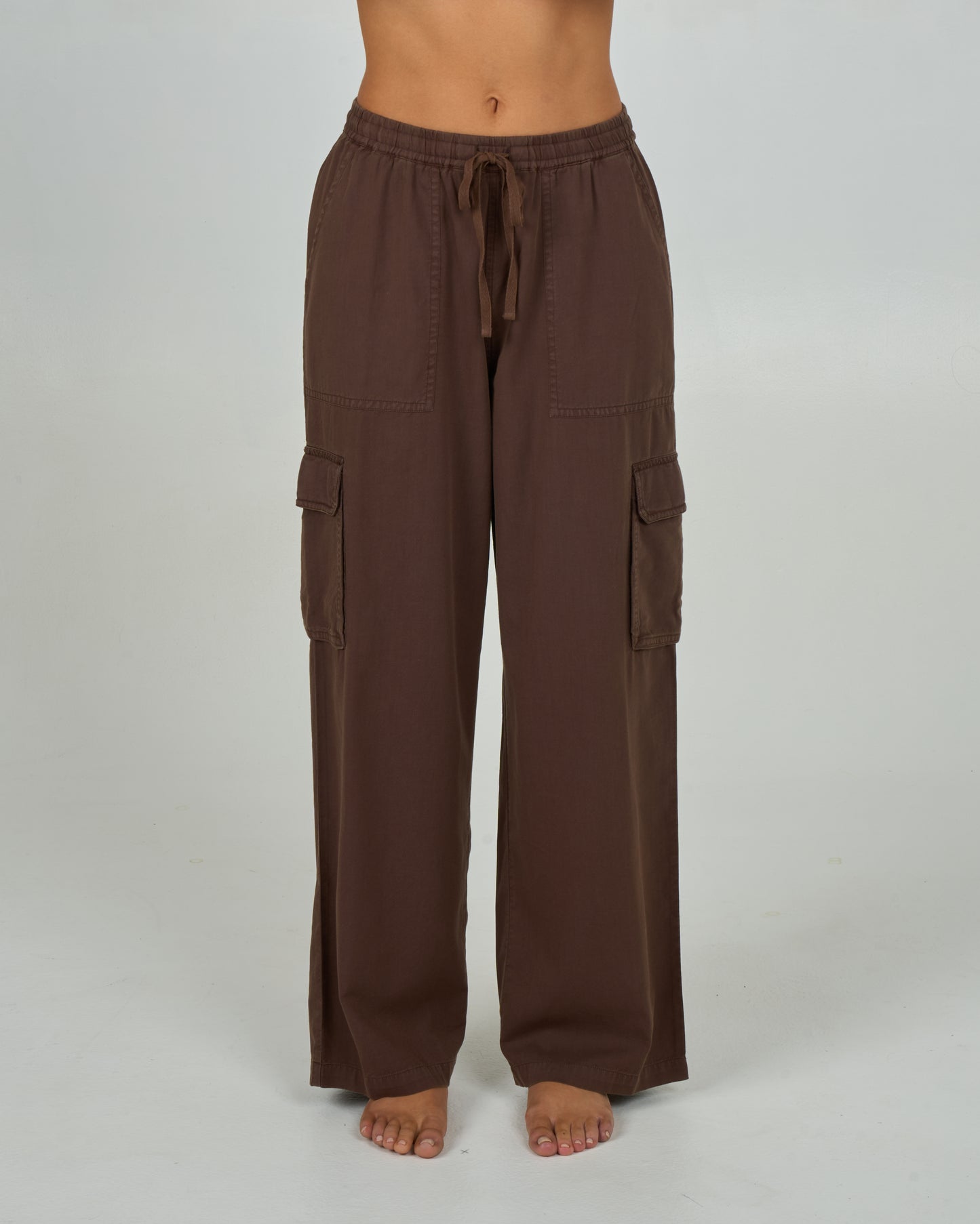 Front view of the Driftwood Pant - Espresso. 