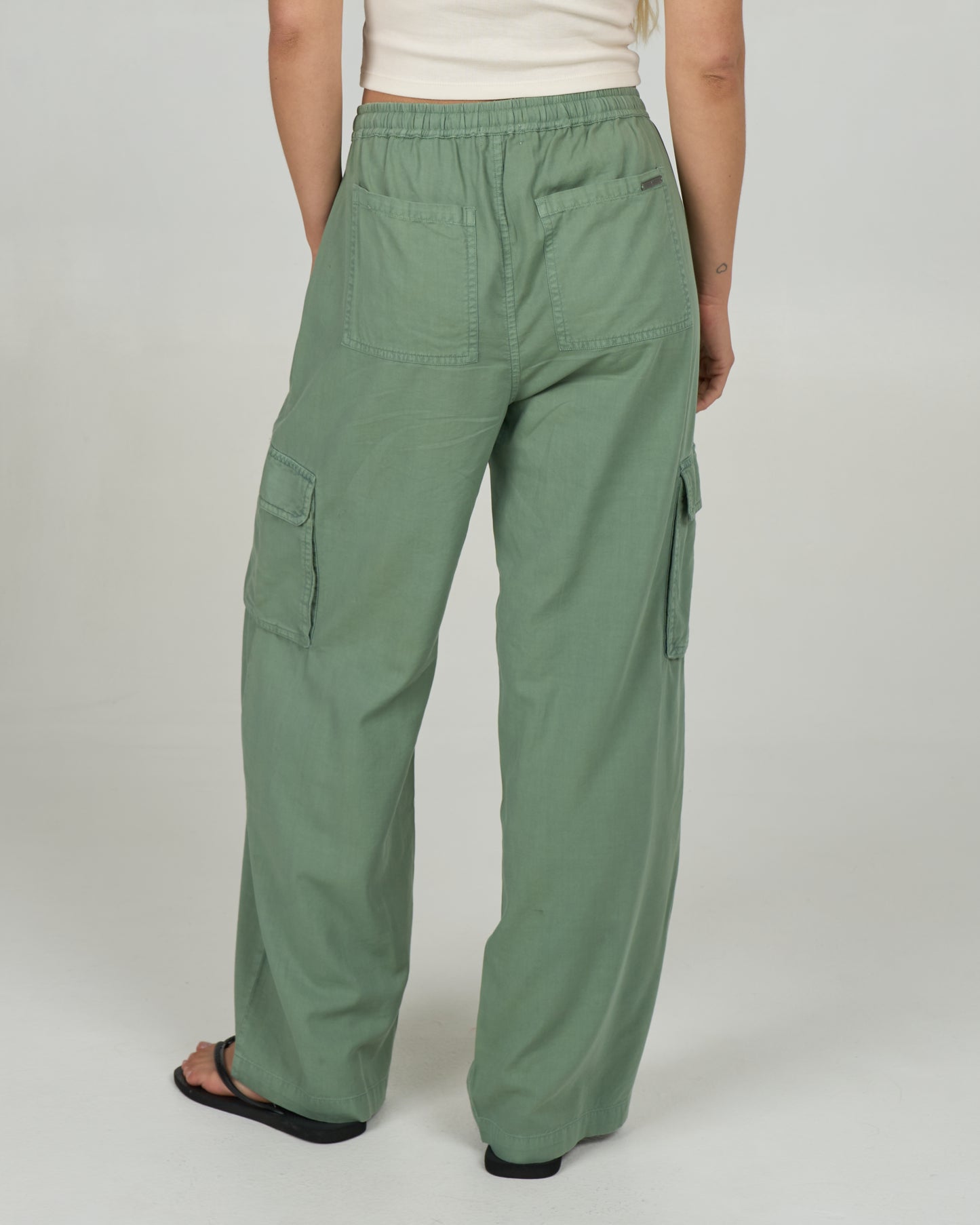 Back view of the Driftwood Pant - Green Bay. 