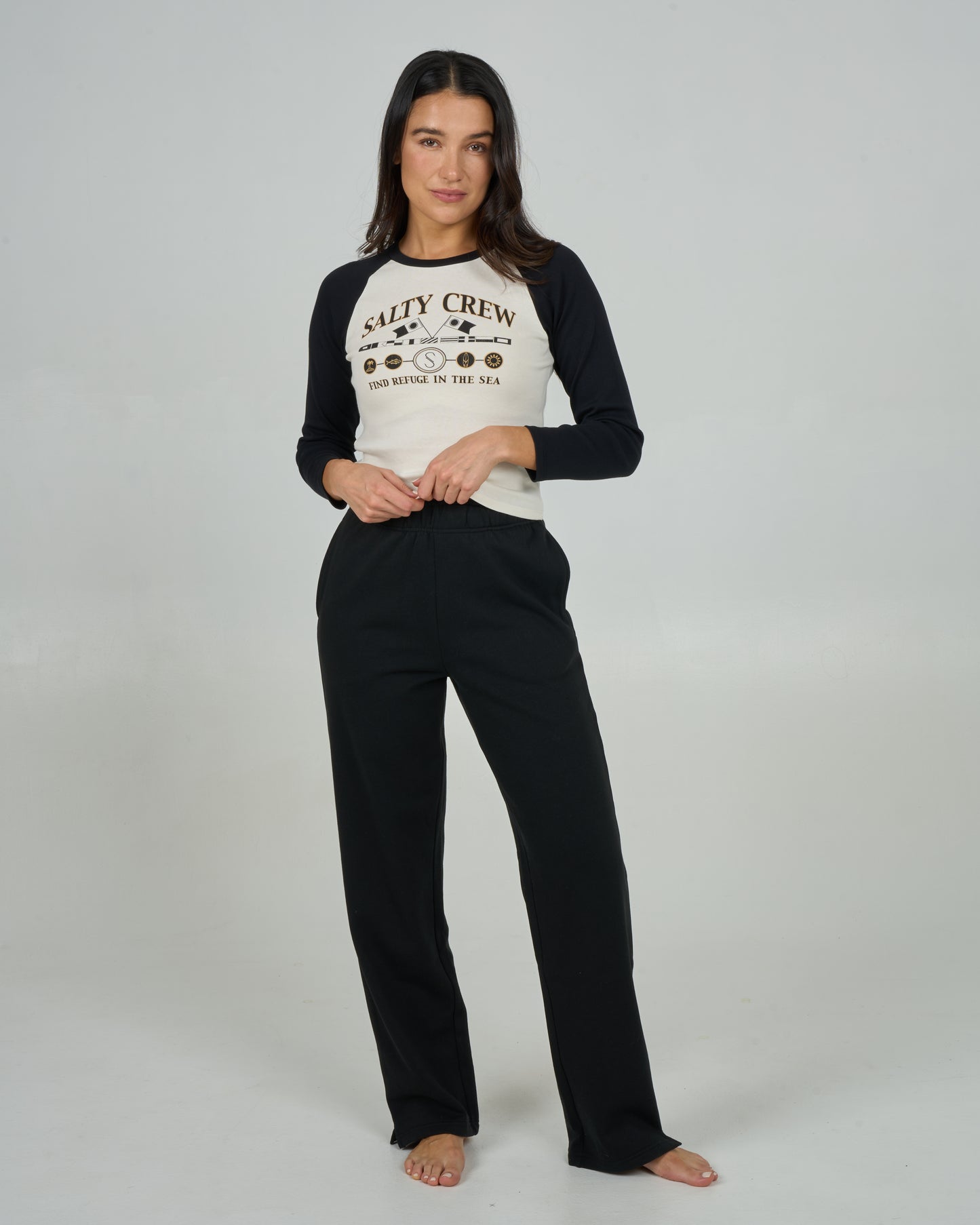 Front view of the Flagship Pant - Black. 