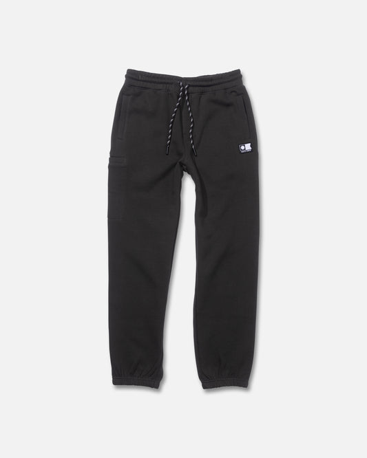 Front view of the Crewser Boys Pant - Pirate Black. 