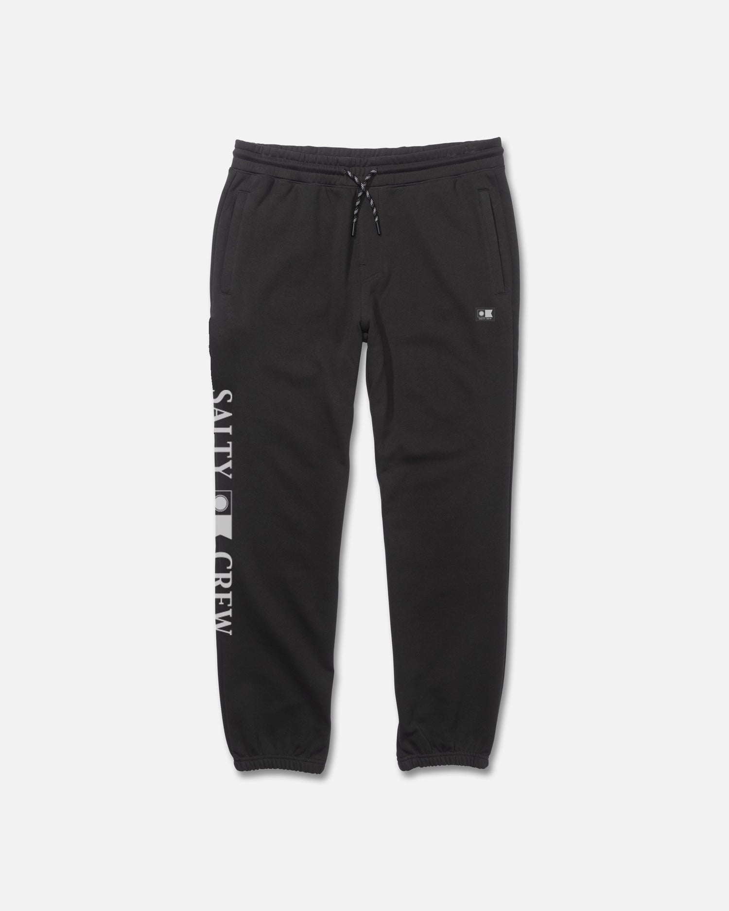 Front view of the Crewser Boys Pant - Pirate Black. 