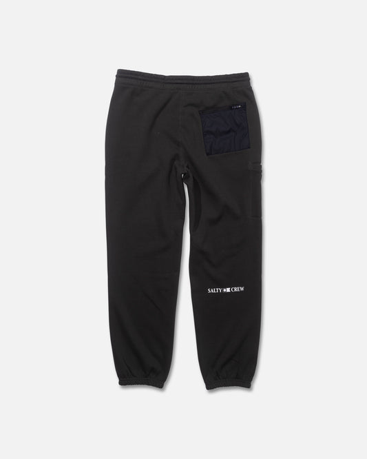 Back view of the Crewser Fleece Pant - Pirate Black. 