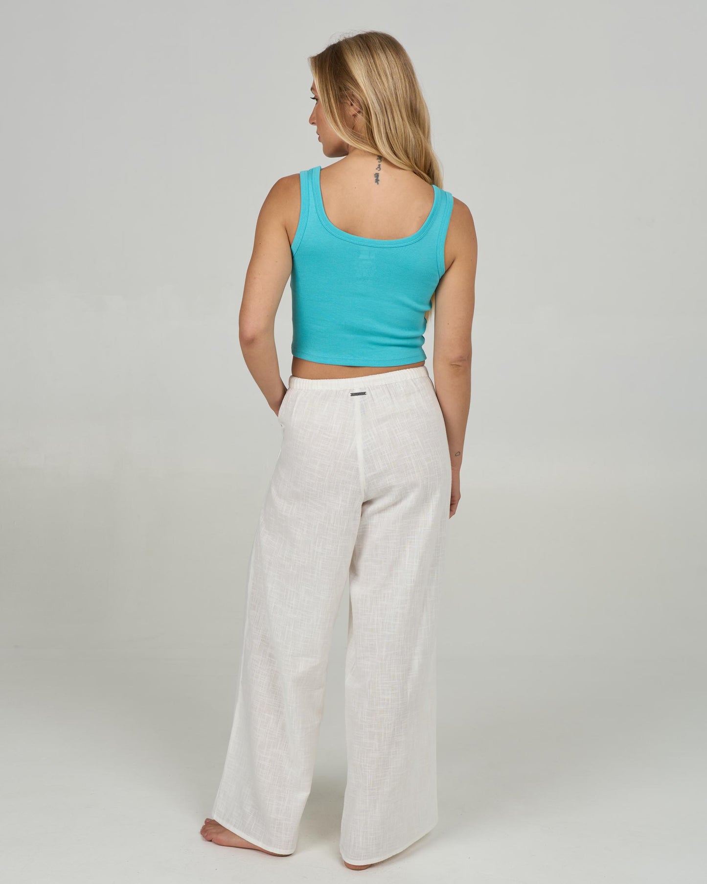 Back view of the Cabana Pant - Off White. 
