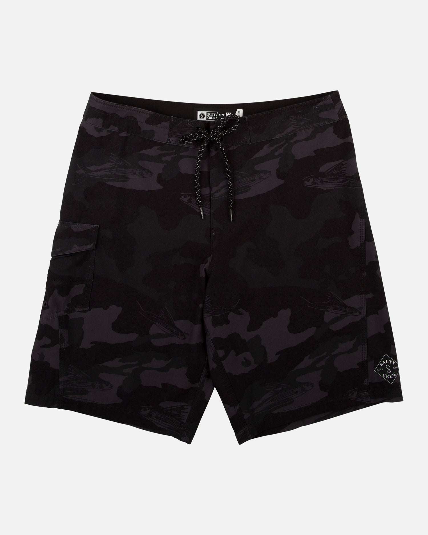 LOWTIDE BOARDSHORT - BLACK CAMO