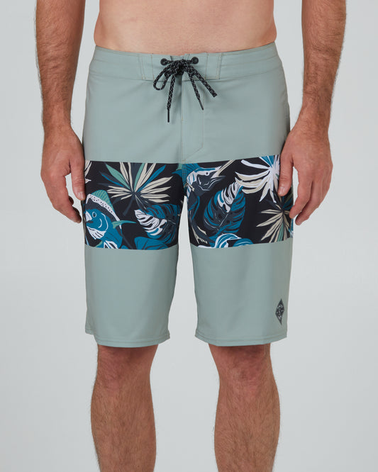 front view of Topwater Black Camo Boardshort