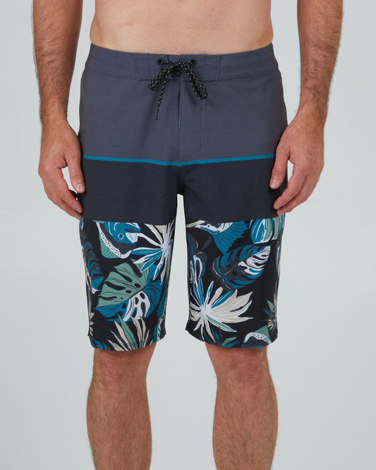 front view of Stacked Charcoal Boardshort