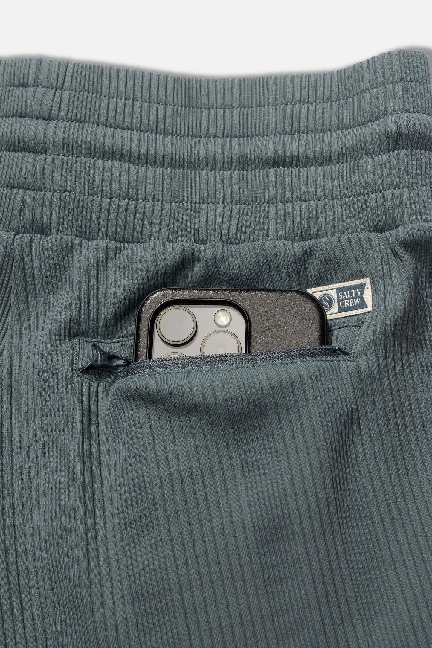 Detail photo of the Seafarer Swim Short - Fin Blue. 