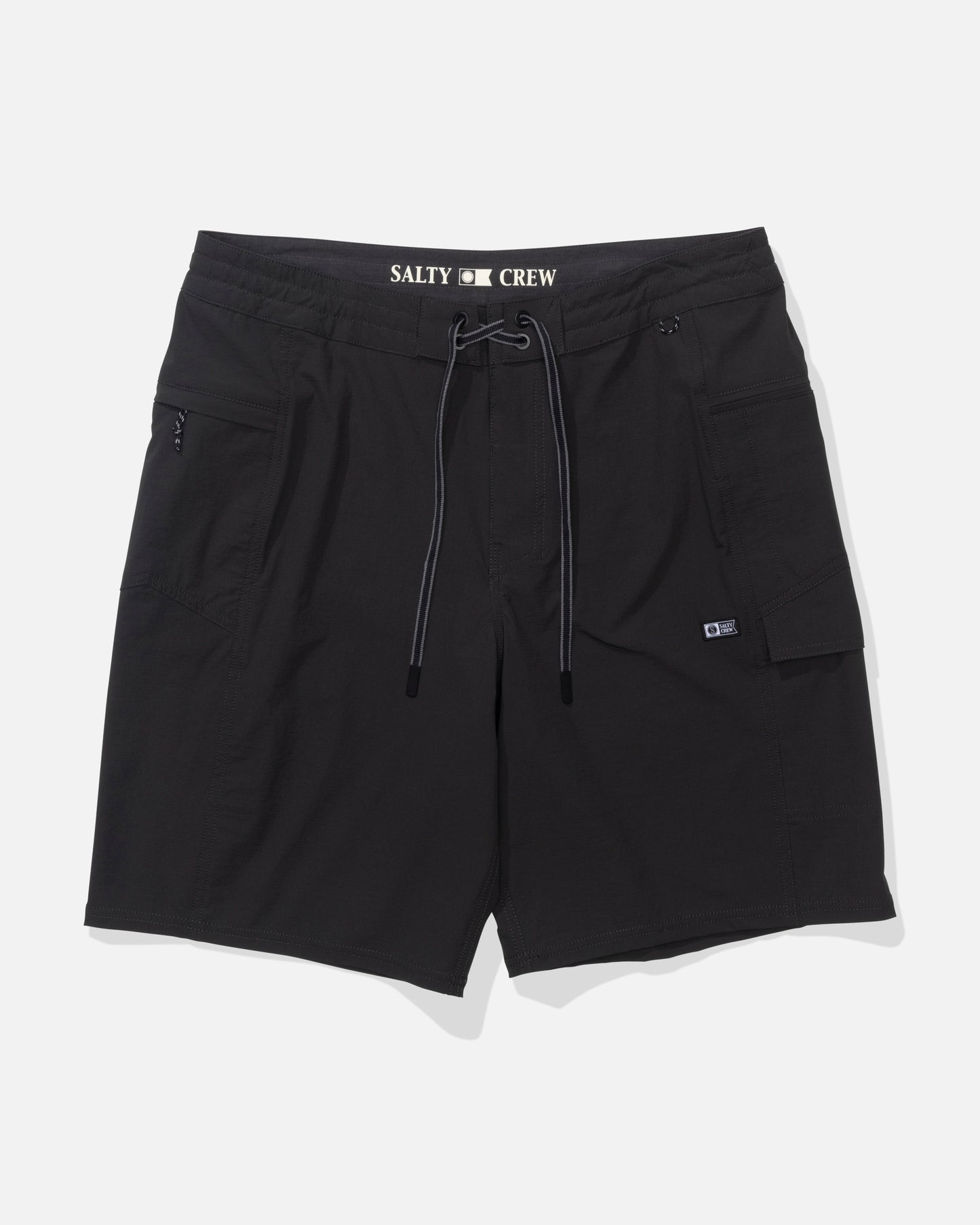 Front view of the Flagship Boatshort - Matte Black. 
