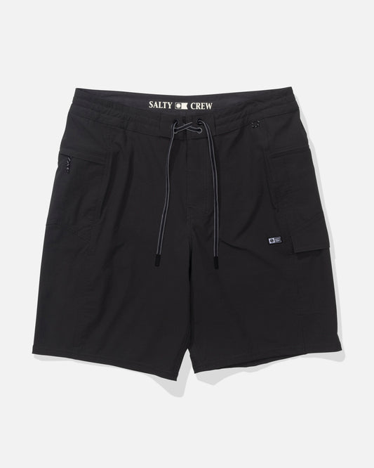 Front view of the Flagship Boatshort - Matte Black. 