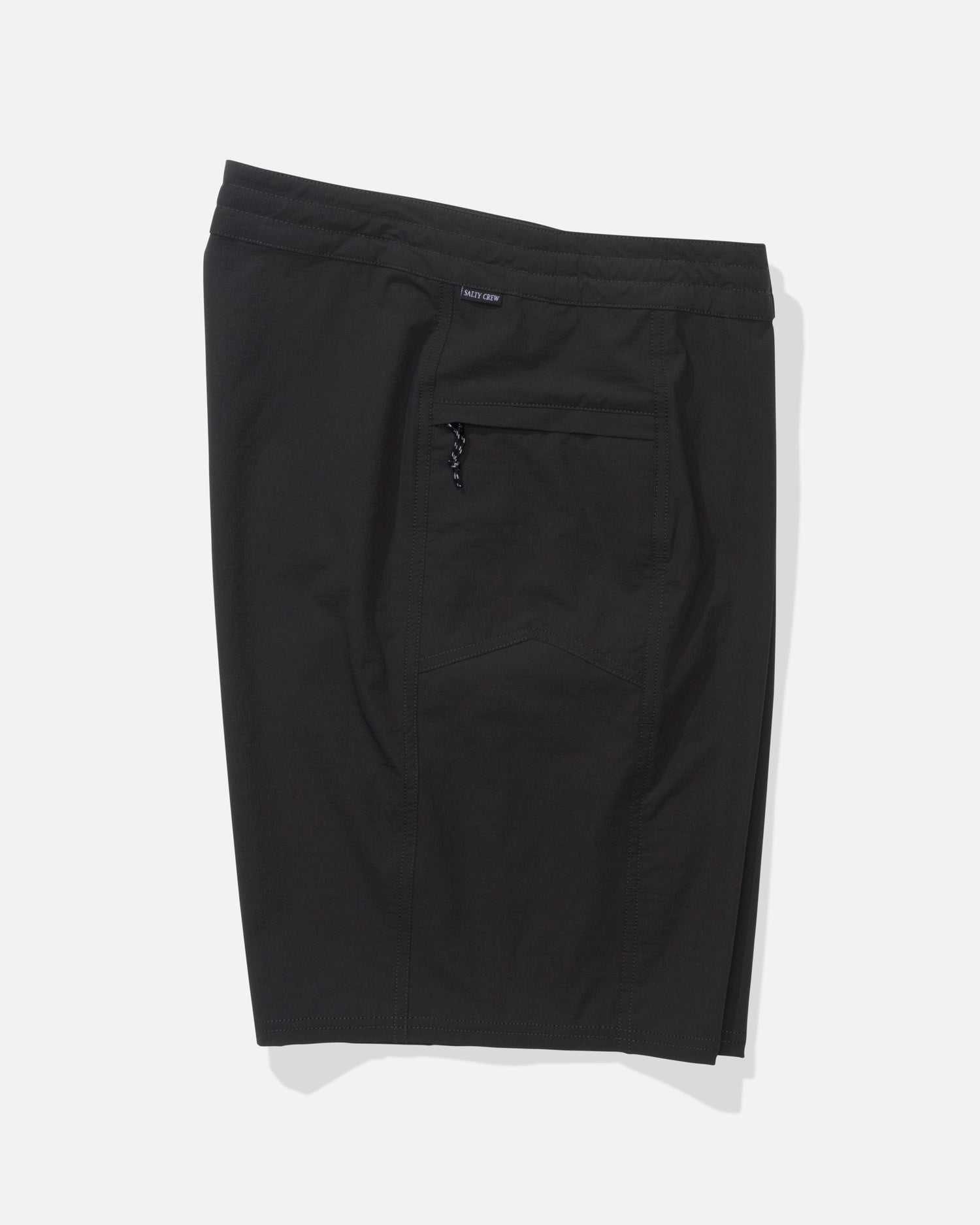 Alternate profile view of the Flagship Boatshort - Matte Black. 