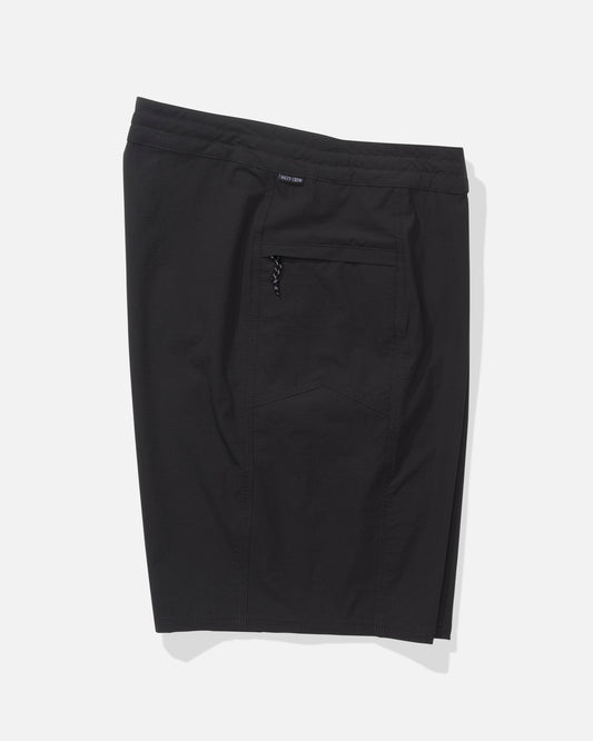 Alternate profile view of the Flagship Boatshort - Matte Black. 