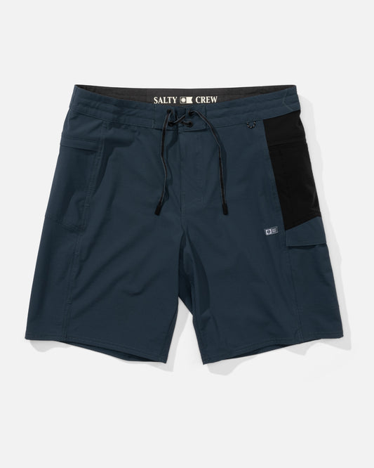 Front view of the Flagship Boatshort - Navy. 