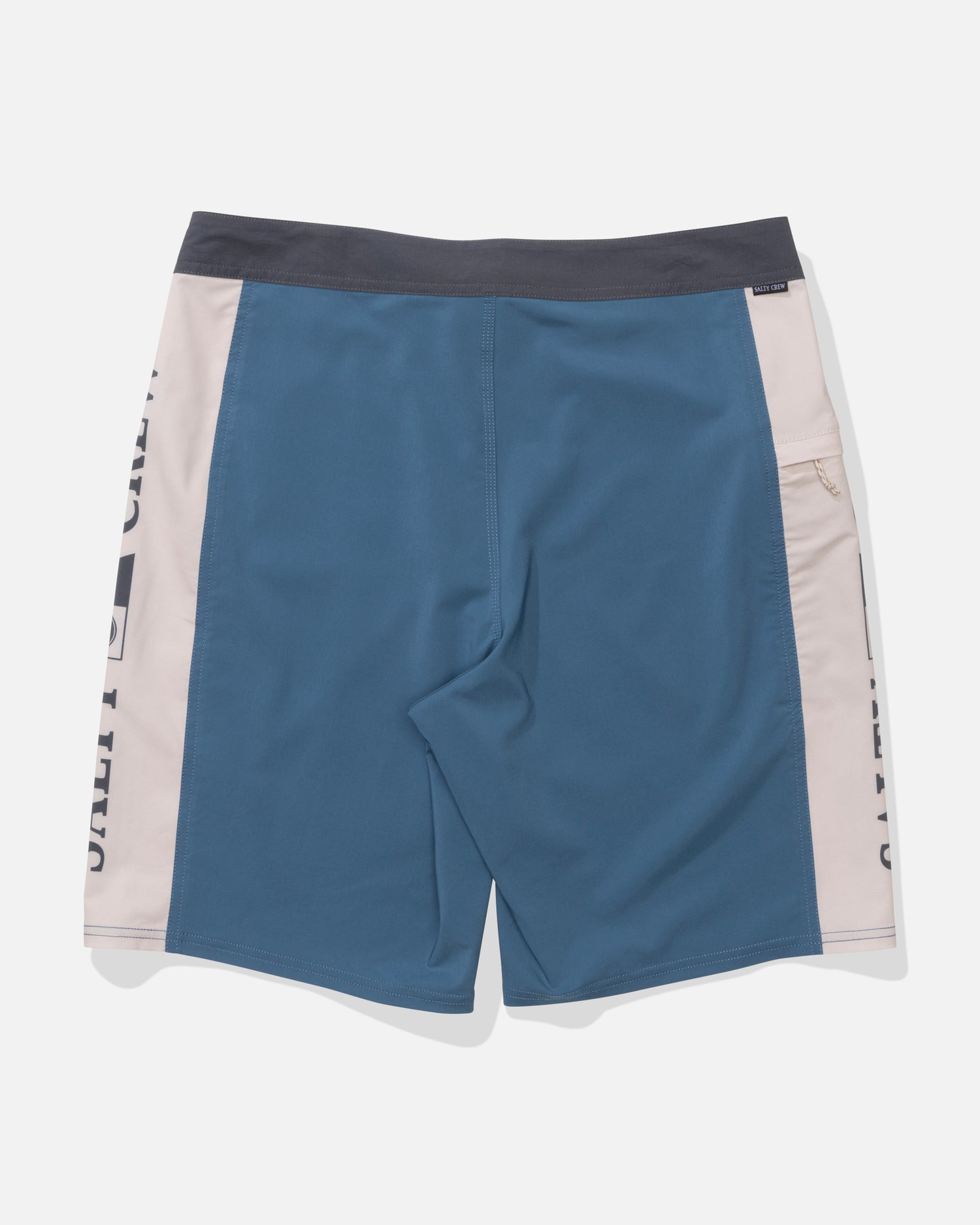 Back view of the Flagship Boardshort - Mid Blue.