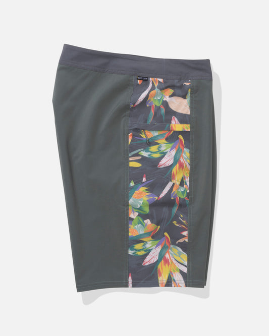 Alternate profile view of the Flagship Boardshort - Washed Green. 