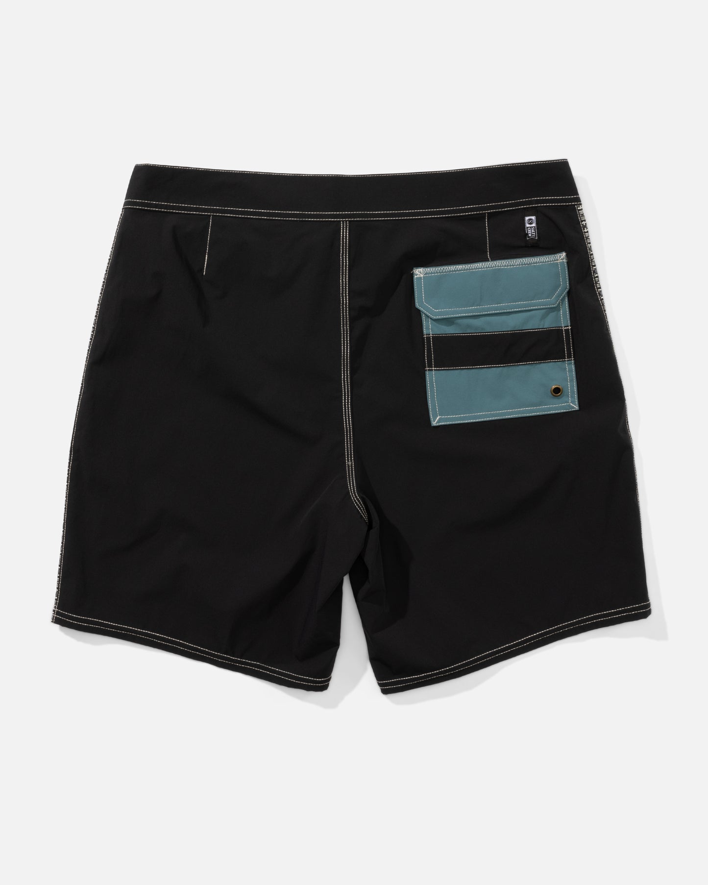 Back view of the Channel Boardshort - Black. 