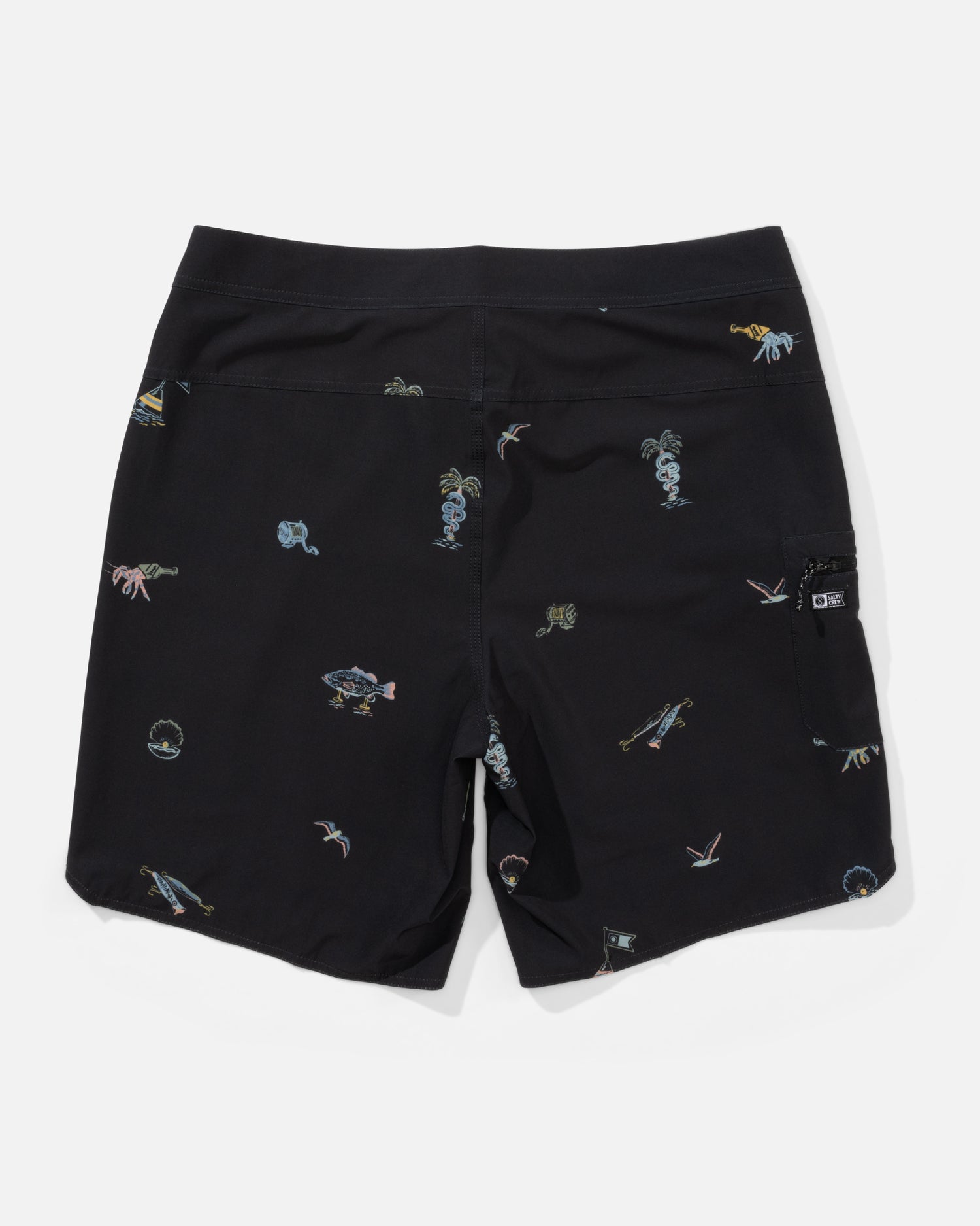 Back view of the Session Boardshort - Black. 