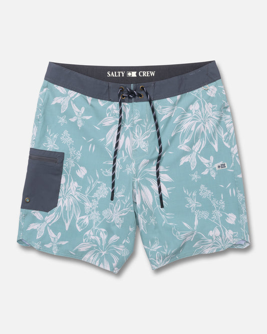Front view of the Session Boardshort - Marine Blue. 
