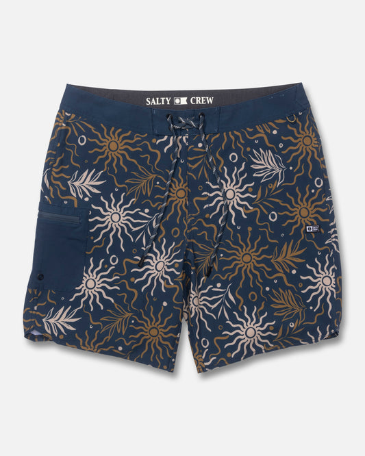 Front view of the Session Boardshort - Navy. 