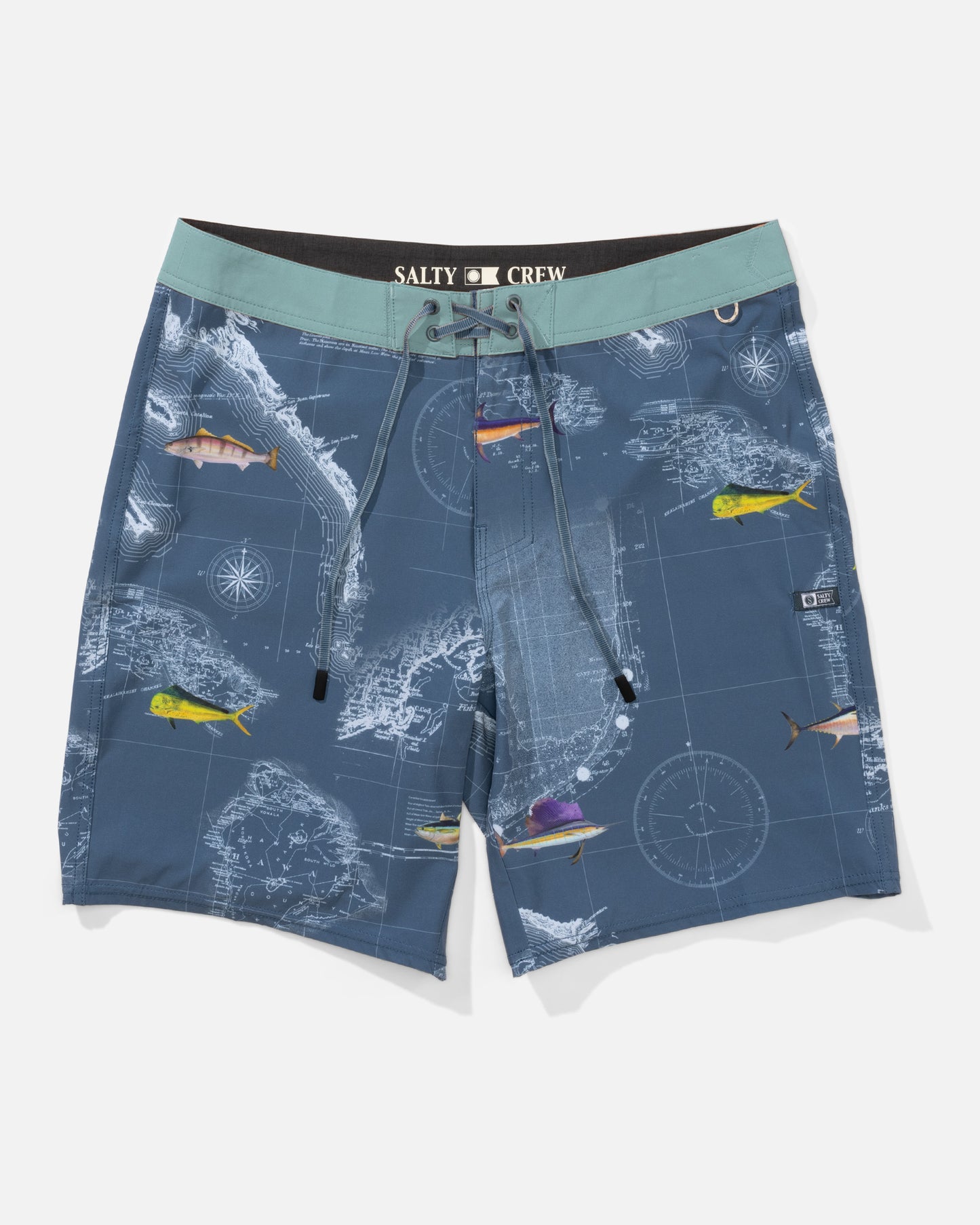 Front view of the Crew Boardshort - Navy. 