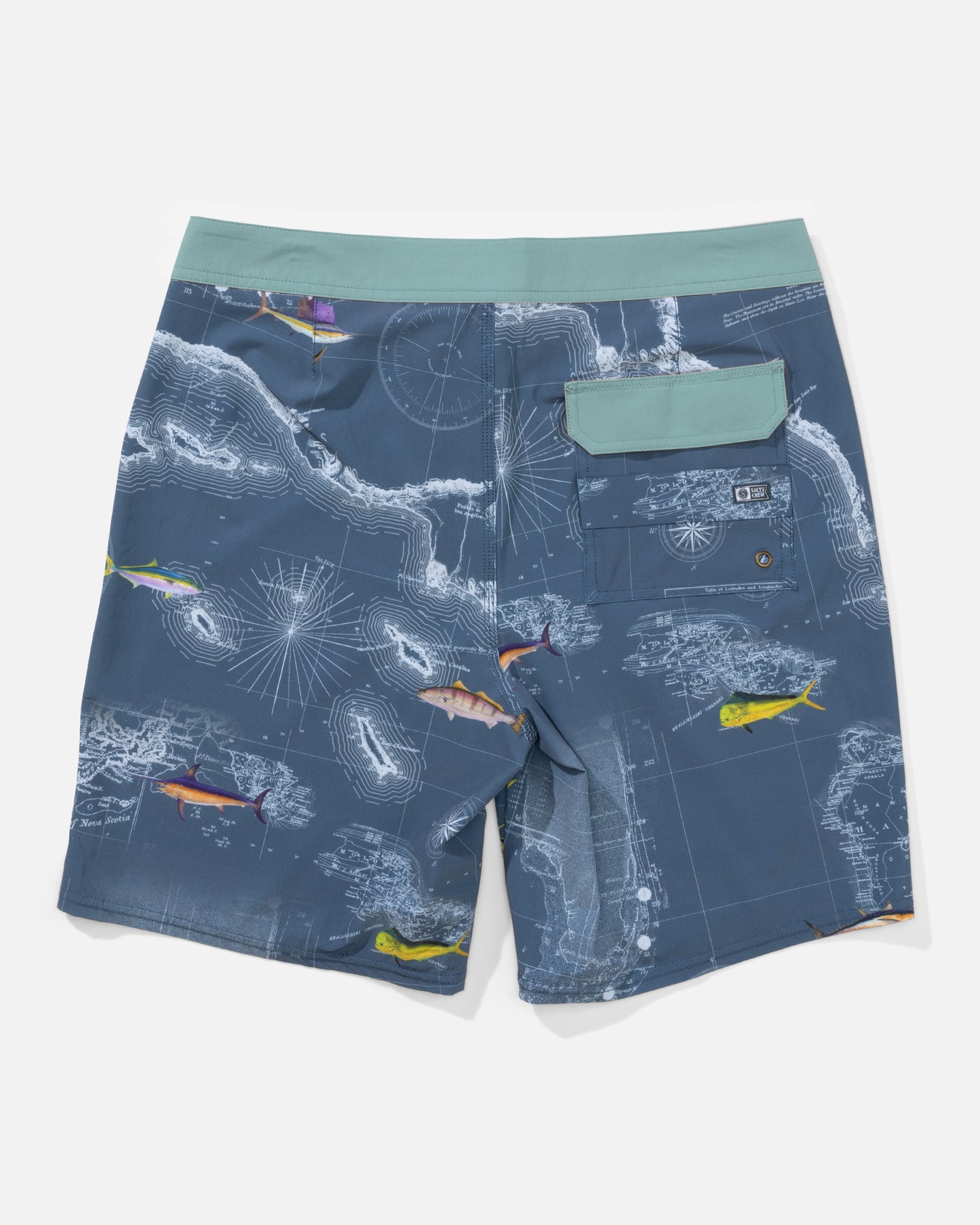 Back view of the Crew Boardshort - Navy. 