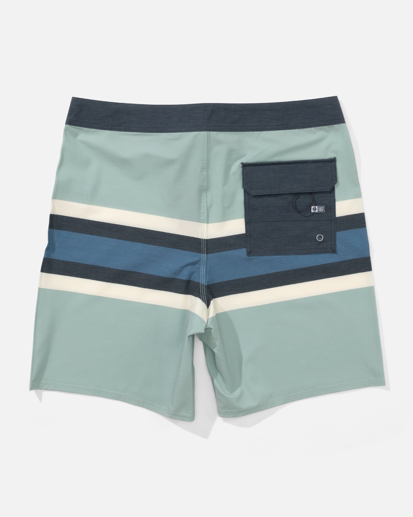 Back view of the Crew Stripe Boardshort - Marine. 