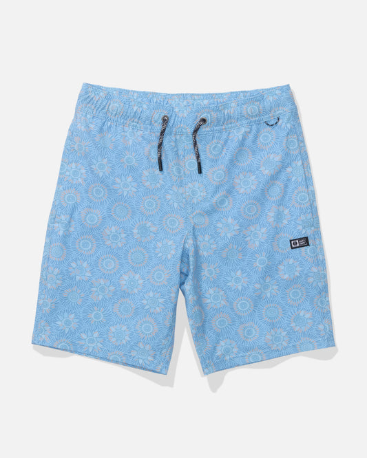 Front view of the Crew 16" Boys Volley - Coast Blue. 