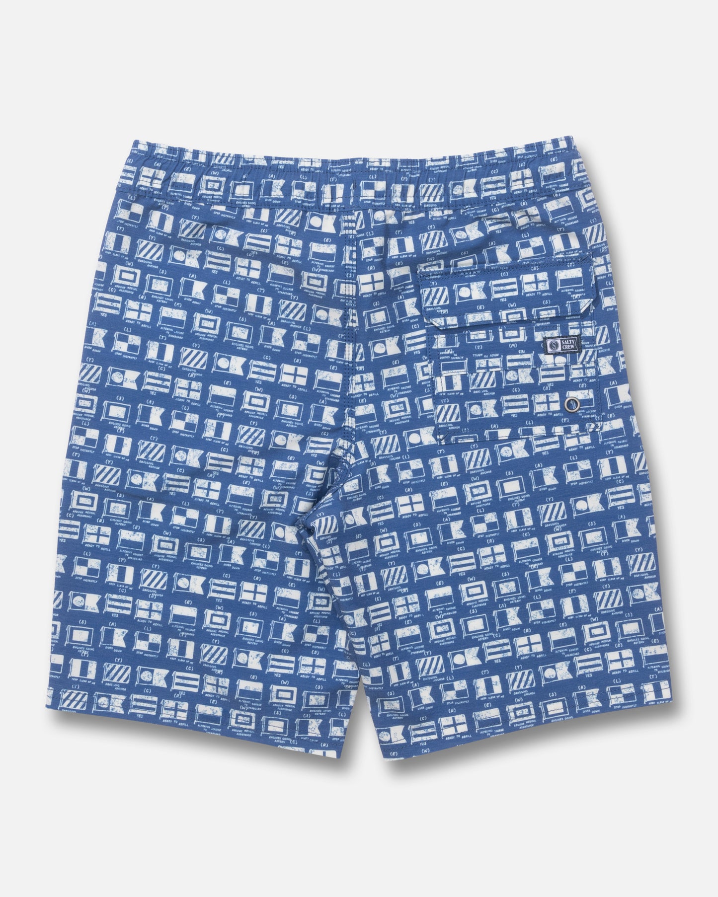 Back view of the Crew Volley - True Navy. 