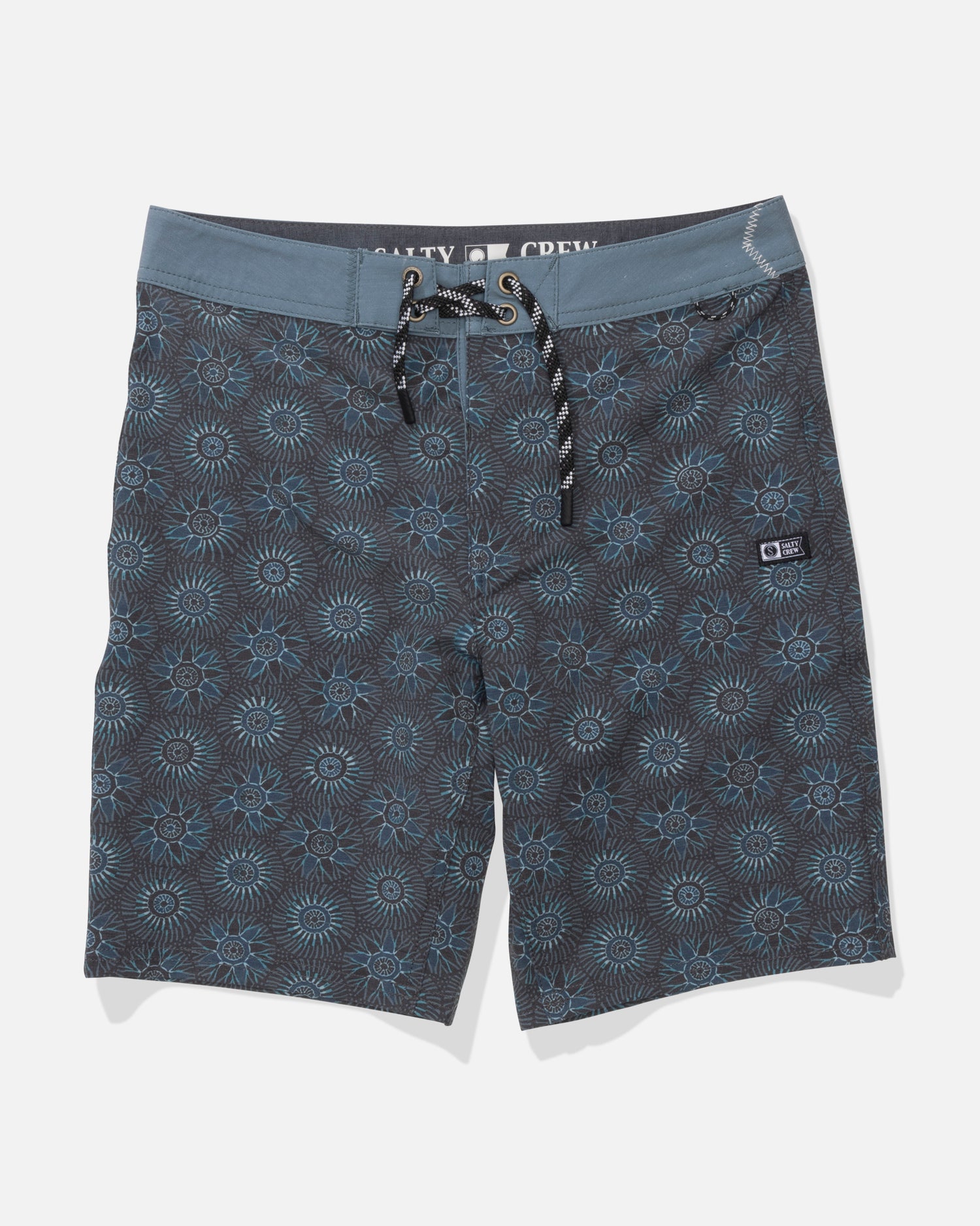 Front view of the Crew 17" Boys Boardshort - Monument. 