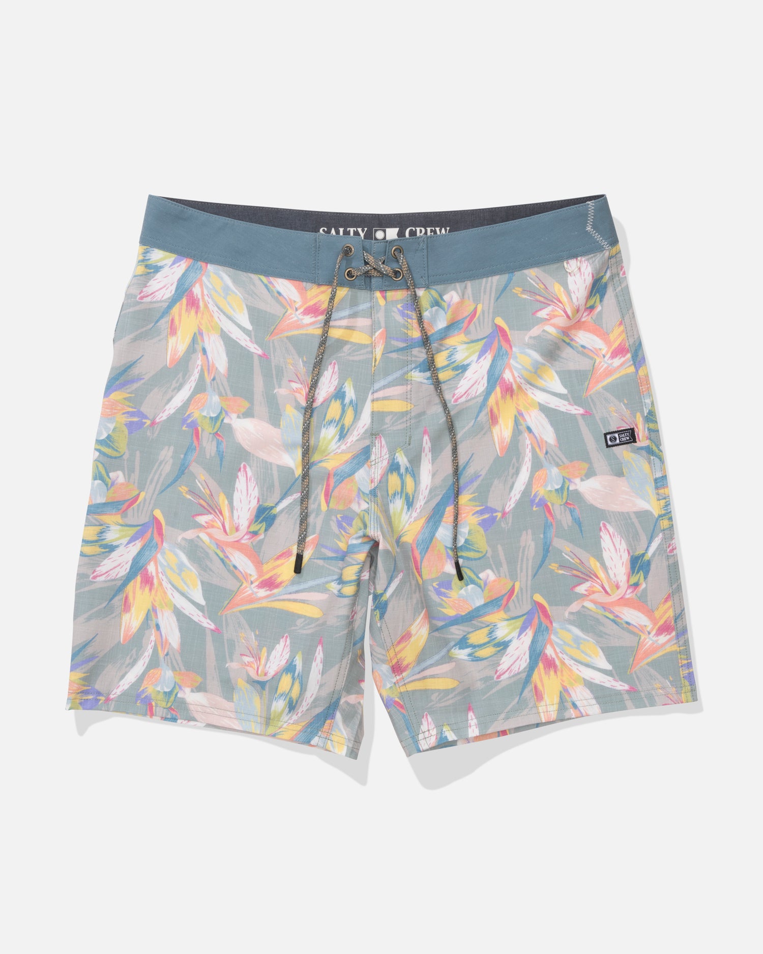 Front view of the Crew Boardshort - Jade. 