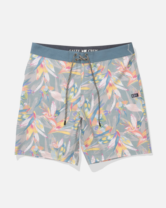 Front view of the Crew Boardshort - Jade. 