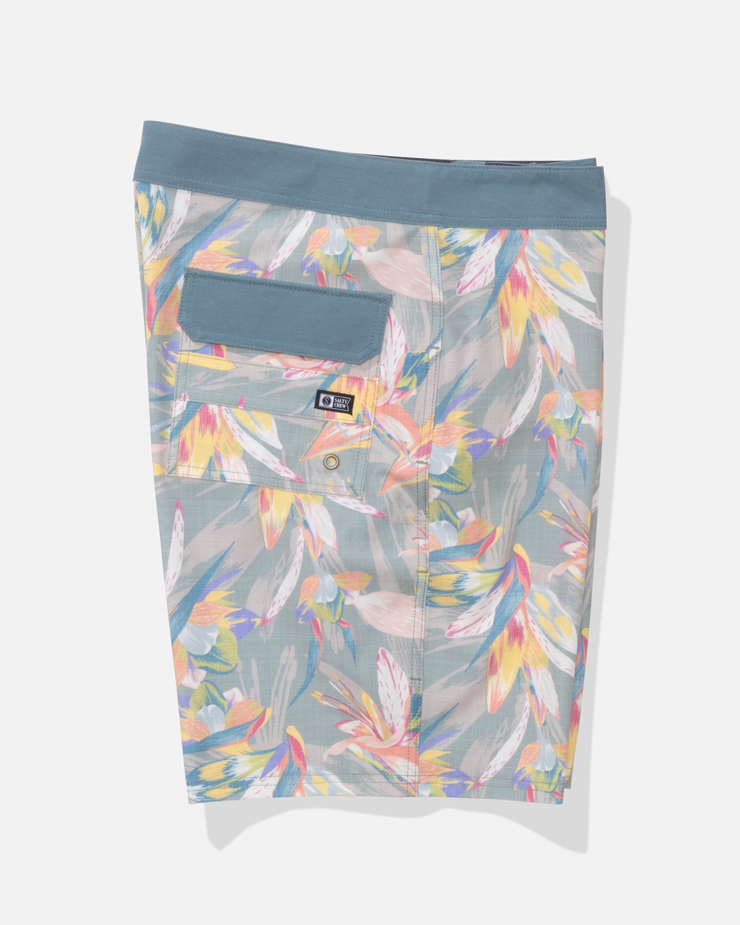 Alternate profile view of the Crew Boardshort - Jade. 