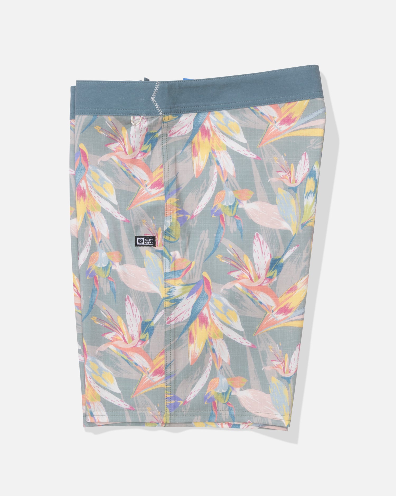 Profile view of the Crew Boardshort - Jade. 