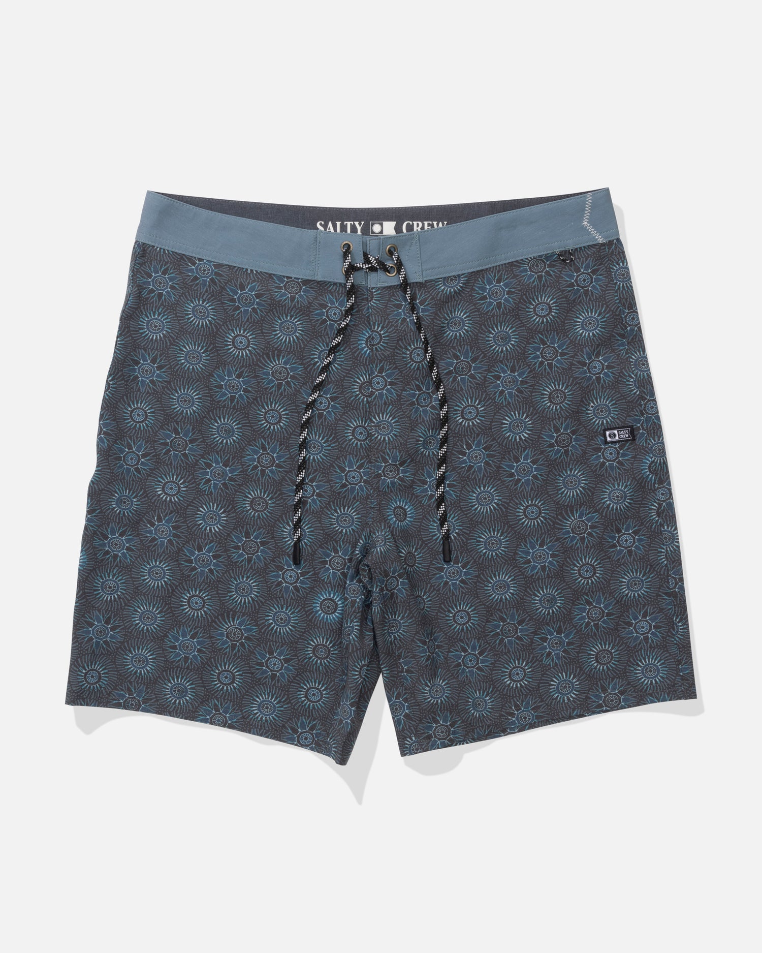 Front view of the Crew Boardshort - Monument. 
