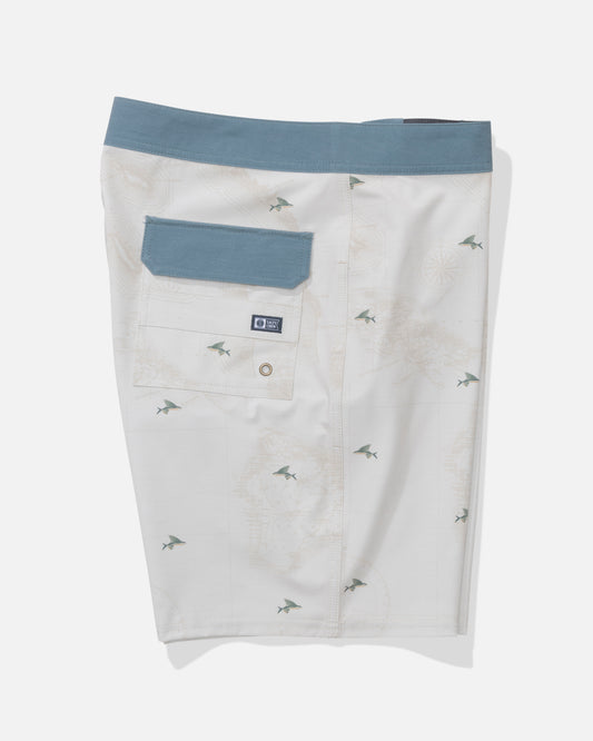 Alternate profile view of the Crew Boardshort - Tradewinds. 