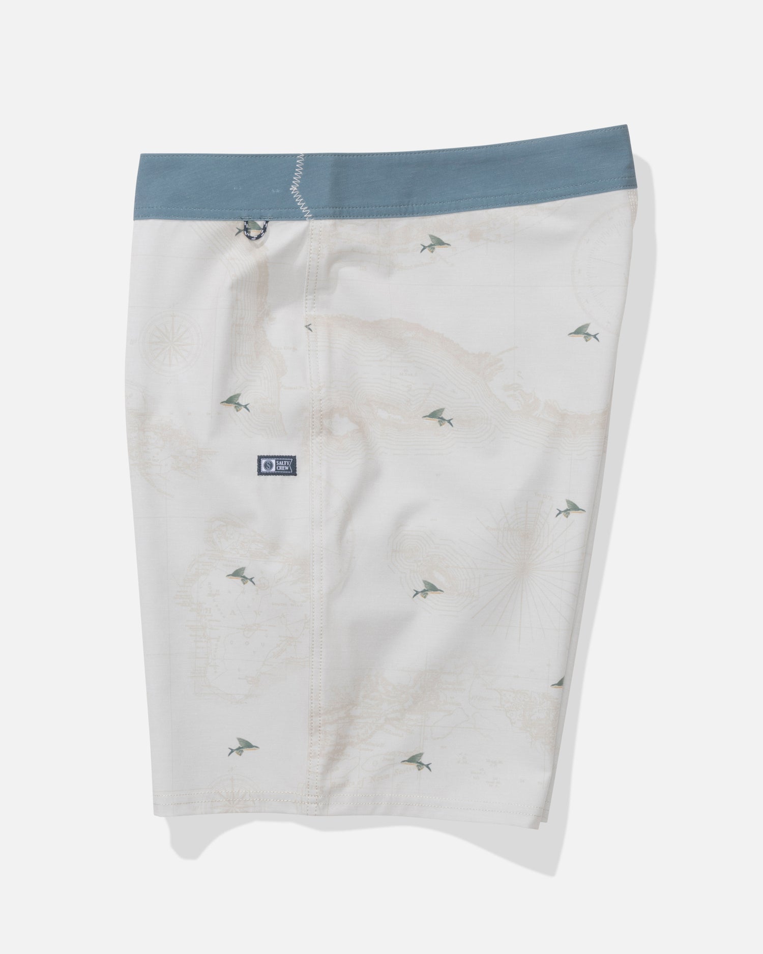 Profile view of the Crew Boardshort - Tradewinds. 