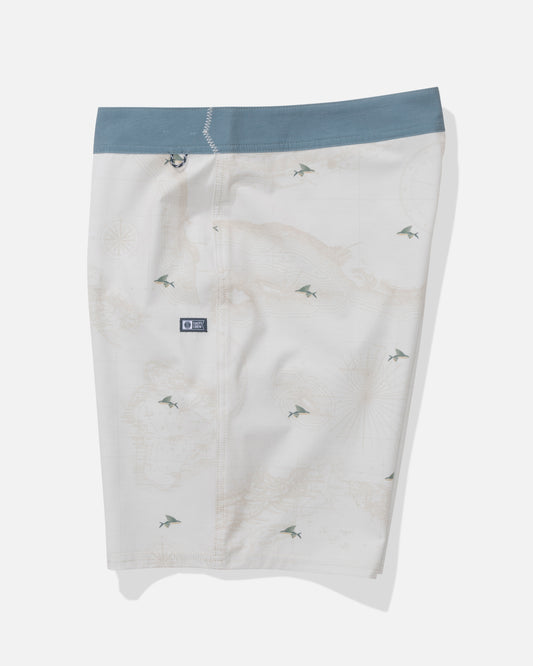 Profile view of the Crew Boardshort - Tradewinds. 