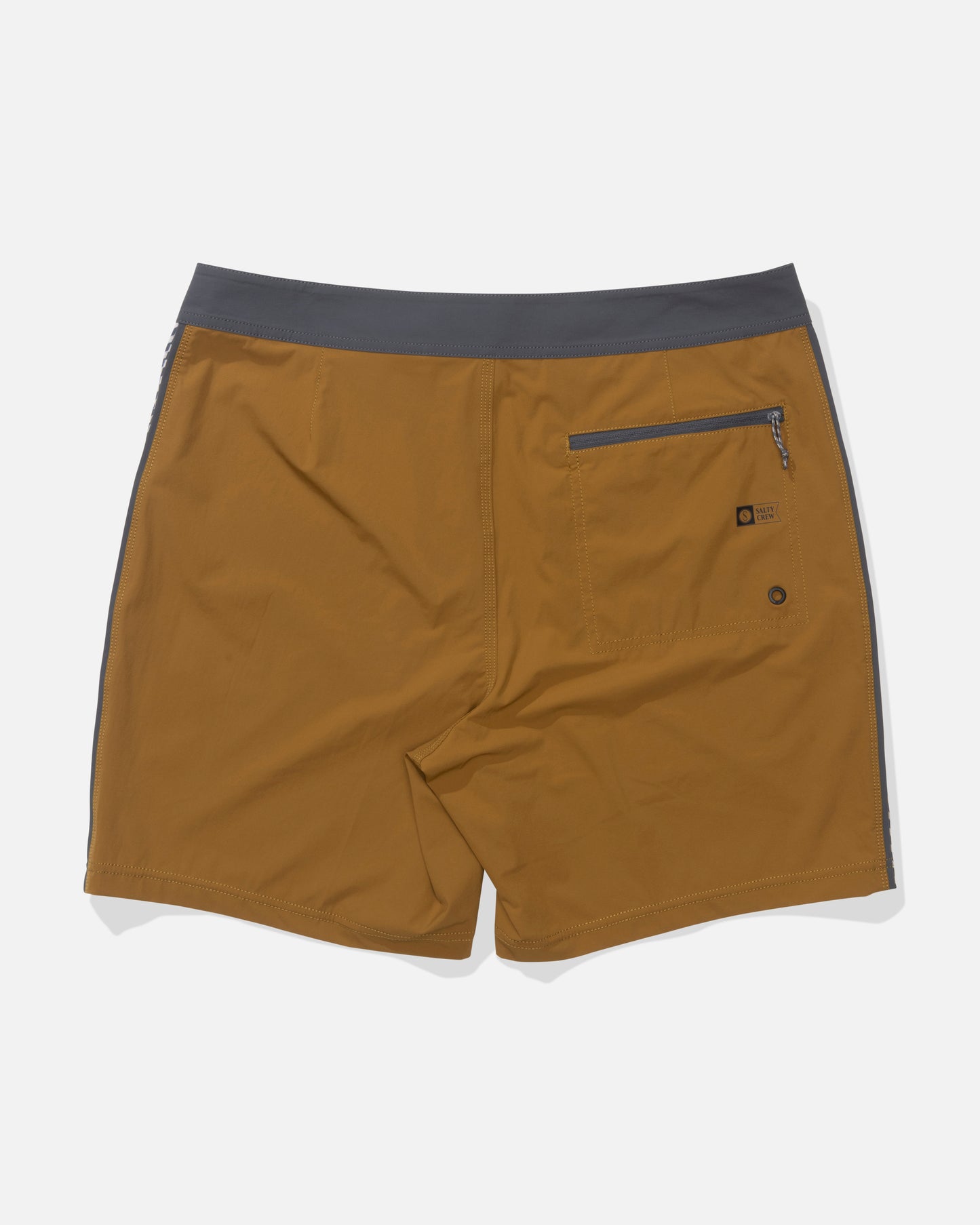 Back view of the Channel Apex Boardshort - Bronze Brown. 