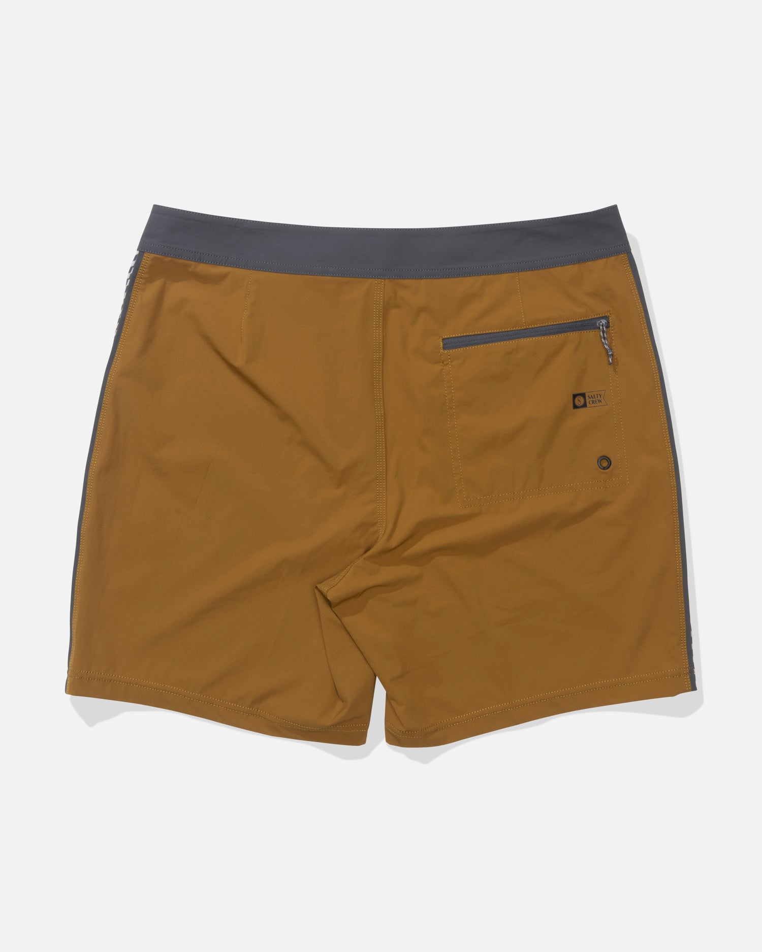 Back view of the Channel Apex Boardshort - Bronze Brown. 