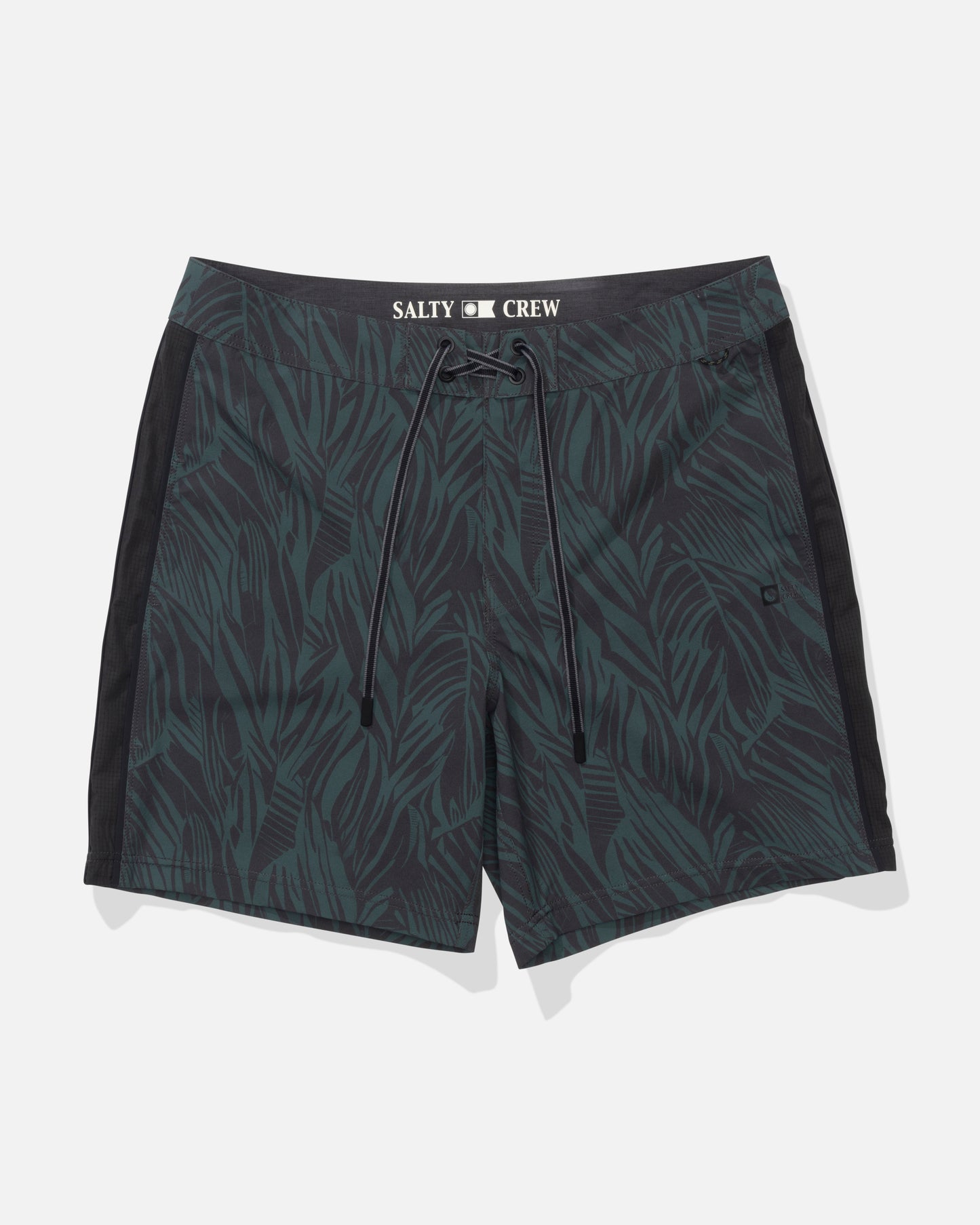 Front view of the Channel Apex Boardshort - Washed Green. 