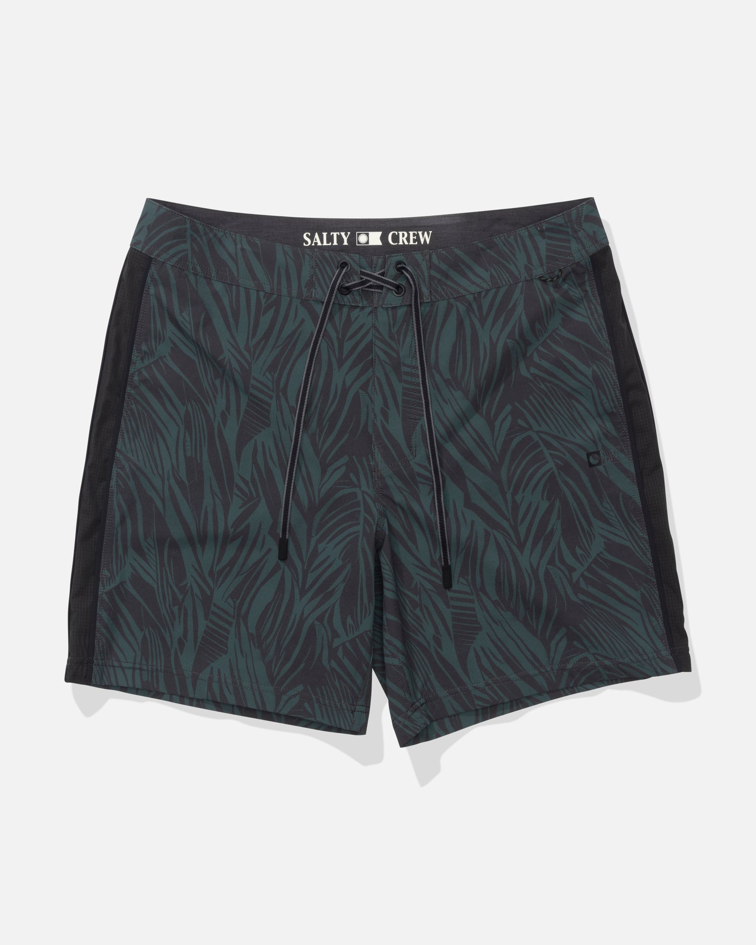 Front view of the Channel Apex Boardshort - Washed Green. 