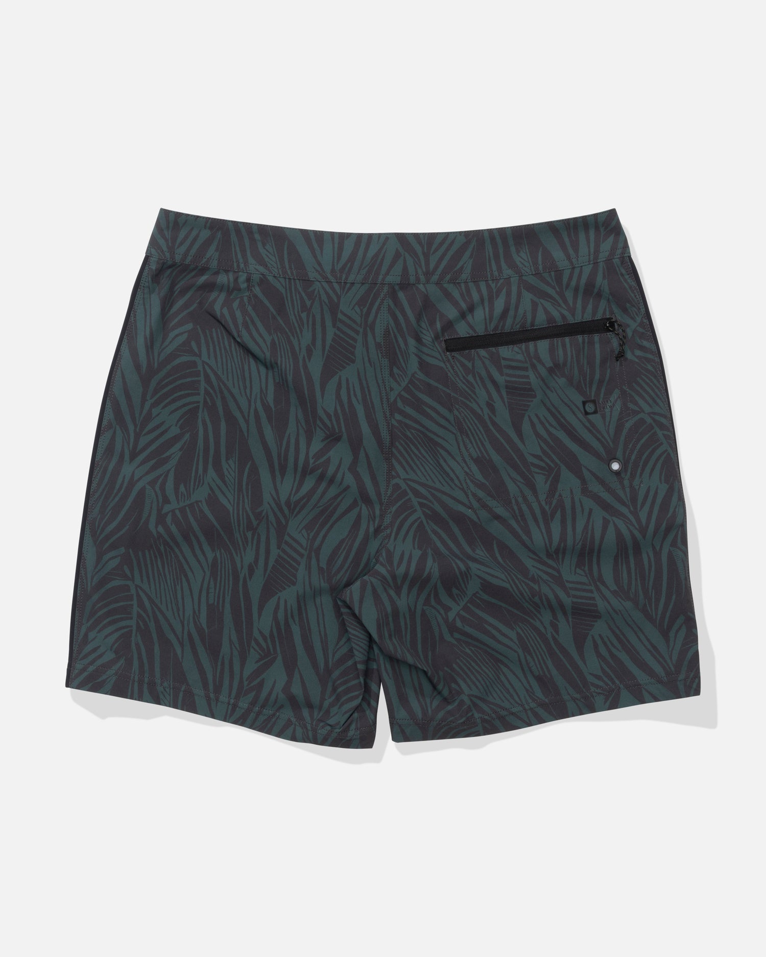 Back view of the Channel Apex Boardshort - Washed Green. 