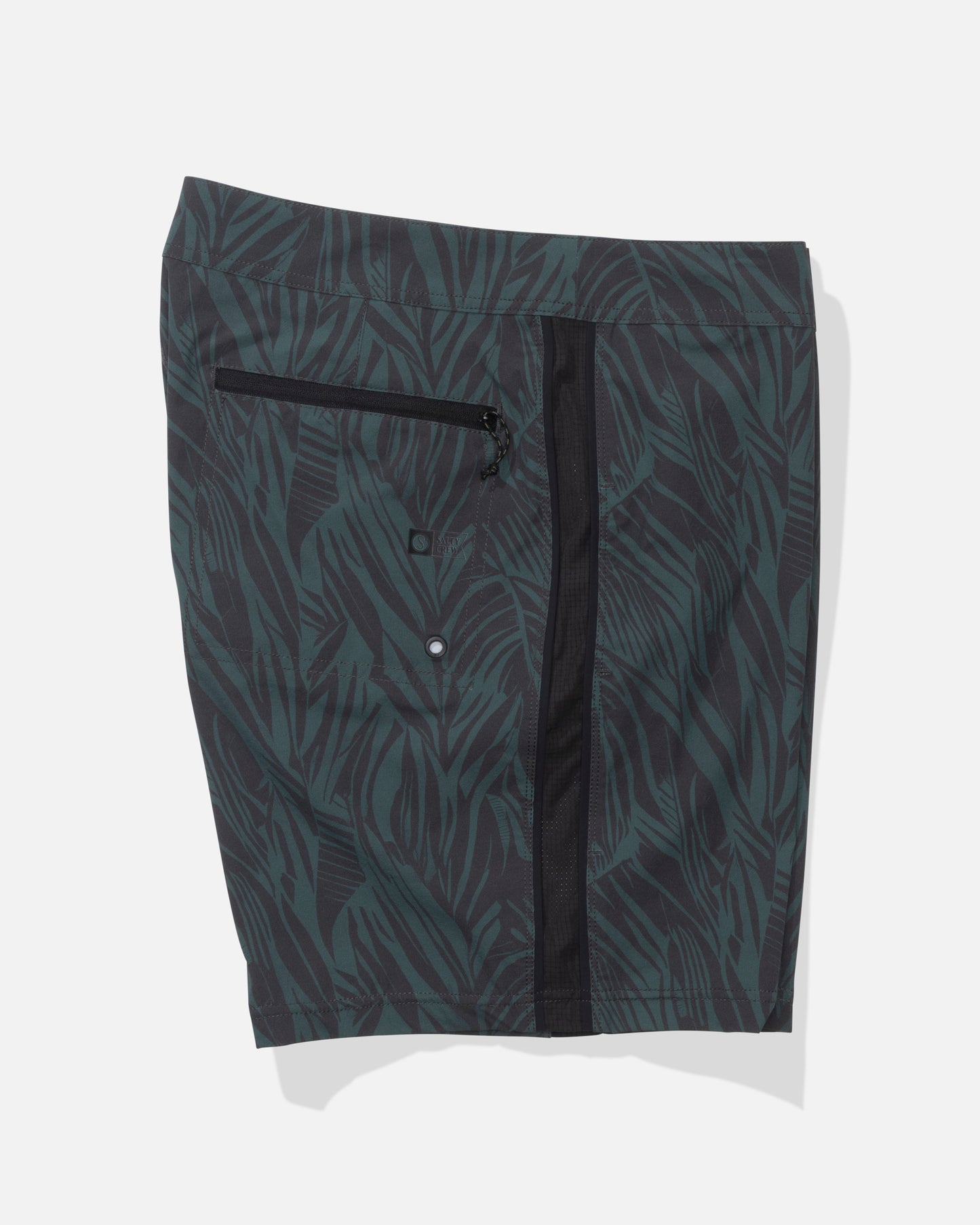 Alternate profile view of the Channel Apex Boardshort - Washed Green. 