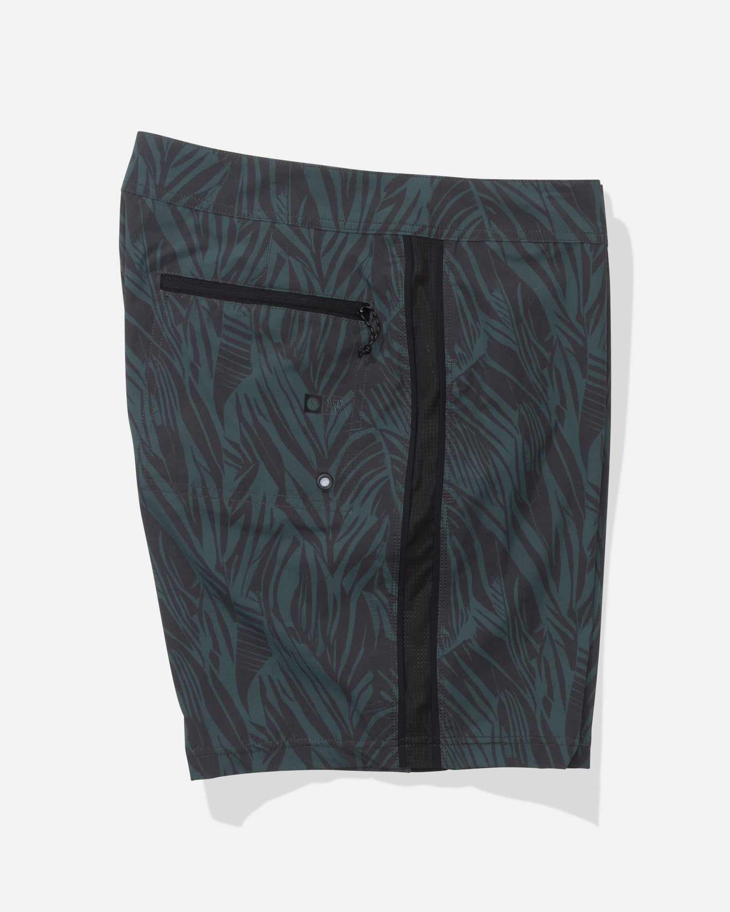 Alternate profile view of the Channel Apex Boardshort - Washed Green. 