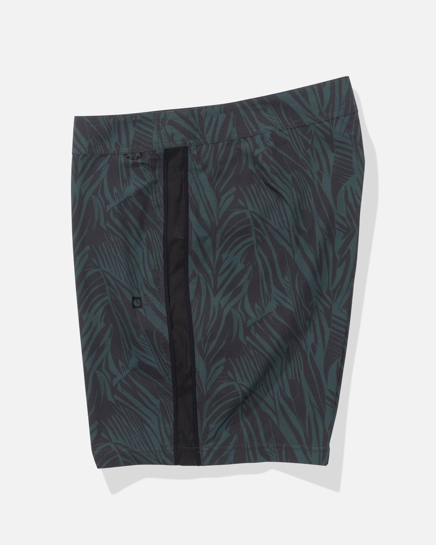 Profile view of the Channel Apex Boardshort - Washed Green. 